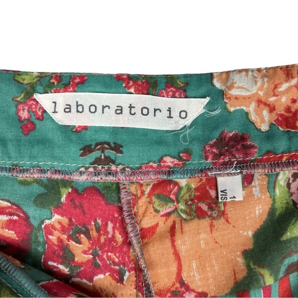 Vintage Wide Leg Flare Floral Patchwork Print Pants XS - Picture 7 of 12